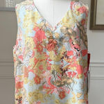 NWT Go Silk GoSilk 100% Washable Silk Sleeveless Top $328 L Orange Size XL Photo 0