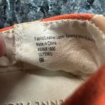 Etienne Aigner  Orange Espadrille Flats with Floral Detail Leather Upper Size 6 Photo 6