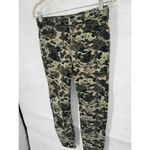 Pilcro  Women's 27 High Rise Skinny Camo Corduroy Pants Button Fly Green Bohemian Photo 8
