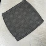 Elegant Gray Plaid Mini Skirt Black Size XL Photo 1
