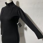 Area Stars New Puff Sleeve Mock Neck Mini Sweater Dress Black Size XS Photo 6