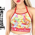 Iron fist NEW! Care Bears Lots A Rainbows Velvet Halter Tank Crop Top Size LARGE Photo 13
