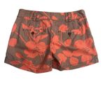 Loft Ann Taylor Women’s Linen Blend Shorts Orange & Brown Size 0 Inseam 4” Photo 1