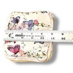 Makeup Bag Cosmetic Bag for Women Coquette Feminine Colorful Butterfly Floral White Photo 3