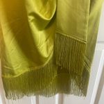 Pretty Little Thing NWT  Olive Satin Bardot Tassel Hem Draped Midi Dress Sz 12 Photo 10