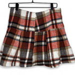 Mi Ami size large L red and white plaid schoolgirl mini skirt Photo 0