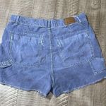 American Eagle  Shorts 6 Blue Corduroy High Rise 90s Boyfriend EUC Photo 4