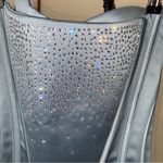 House Of CB  Set Nastassia & Amadi Cool Blue Embellished‎ Satin corset Maxi sz XS Photo 10