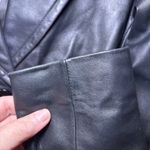 Worthington Vintage 90s Y2K 100% Lambskin Chic Soft Black Leather Jacket MP Photo 6