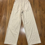 Aerie OFFLINE By  Pants Womens XS Real Luxe Beige Wide Leg Pockets Faux Leather Photo 0