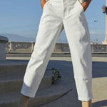 Everlane  The Utility Barrel Pant Bone White Cropped Organic Cotton‎ NEW Size 10 Photo 0