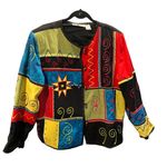 draper's & damon's Drapers & Damon’s Flax Blend Embroidered Toggle Lined Jacket XL Photo 0