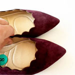 Adrienne Vittadini  Fox Deep Purple Suede Pointed Toe Flat Size 8 Fall Vibes NWOT Photo 5