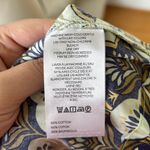 Anthropologie  Milkmaid Puff Sleeve Navy Cream Yellow Mosaic Block Print Dress Photo 5