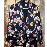A New Day  floral blazer, womens size Small, navy Photo 0
