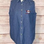 Hard Rock Cafe VintageHard Rock Cafe Myrtle Beach Sleeveless Denim Jean Shirt Size L Photo 0