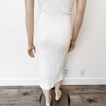Anthropologie [] White Textured Collared Short Sleeve Midi Shirt Dress NWT Large Photo 6