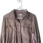 REI Women's Size Small Purple Black Outdoor Hiking Long Slv Button Up Top Photo 1