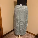 H&M ❤️ NWT Midi front slit satin baby blue skirt Photo 1
