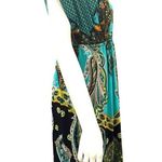 5th & Love 5th Love Large Turquoise Lime Green Black Printed Boho Dress Summer Vacation Photo 5