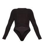 Pretty Little Thing PLT Black Long Sleeve Bodysuit Photo 4