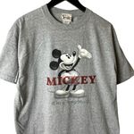 Disney Vintage Mickey T Shirt 90s Y2K Gray Large L Cartoon Graphic Tee Cotton Photo 0