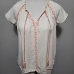 LC Lauren Conrad  Cap Sleeve Boho Top Size Medium Photo 2