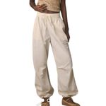 Anthropologie  Moon River Drawstring Pants Cream Size L NEW Photo 10