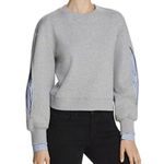 Derek Lam NEW Denim Grey Peek-A-Boo Shirting Sweatshirt Women's Large Photo 1