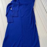 NWT Love, Bonito Aliyah Knit Column Wrap Midi Dress Sleeveless Cobalt Size 2 Blue Photo 0