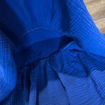 Sol Angeles  Anthropologie Blue V-Neck Crepe Dress Photo 5