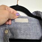 CP Shades  Joss Linen Button Up Shirt in Chambray Blue Photo 6