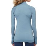 Lululemon  Women’s Size 8 Slate Blue Gray Rest Less Half Zip Pullover Top Photo 1