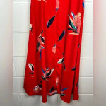 A New Day 🌺🌹🌸  Beautiful Bright‎ Red Floral Wrap Dress Size XS Photo 7