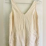 Sincerely Jules Neutral Striped Sleeveless no belt Jumpsuit size small White Photo 1