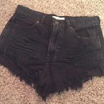 Abercrombie & Fitch Black High Waisted Jean Shorts Photo 0