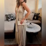 PatBO Lurex Draped Maxi Dress Gold US 4 Photo 2