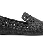 Birdies The Woven Starling Flat Loafer Black Faux Leather Smoking Slipper 7.5 Photo 5