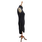 AllSaints Sweater Dress Bernt Open Shoulder Dark Gray Knit Cotton Size 2 Photo 1