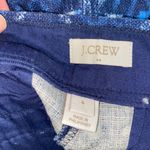 J.Crew  Blue Ikat Tapestry Woven Flat Front Chino Side-Zip Shorts Women's Size 4 Photo 3