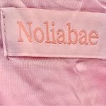 NoliaBae  Lavender Pink Red Floral Embroidered Puff Sleeve Tulle Dress. Photo 5