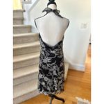 Vintage Y2K Fairy Whimsygoth Boho Black Grey Floral Halter Babydoll Slip Dress Size 14 Photo 3