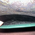Vintage EUC Christian Koban Paisley Leather And Fabric Italian Purse Green Blue Photo 9