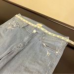 Mother The Vamp on the road destroy skinny jeans, pinstripes, distressed, sz 28 Blue Photo 6