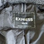 EXPRESS  Black White Wool Blend Thinsulate Lined Hooded Anorak Winter Jacket Coat Photo 3