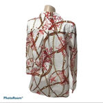 Susan Graver  Size 6 Chain Design Button Down Shirt. New Without Tags Photo 1