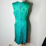 Vintage 60’s Iridescent Green Brocade Party Dress Size 8 Photo 5