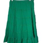 Bobbie & Brooks VINTAGE Bobbie Brooks Peasant Tiered Ruffle Midi Skirt in Green Size S Photo 5