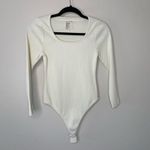 For Days Ribbed Scoop Neck Ribbed Bodysuit Sz Large Long Sleeve Photo 4