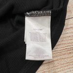 LILISIDONG Black Ribbed Long Sleeve Crew Neck Top Arty Urban Pop Size Small Photo 2